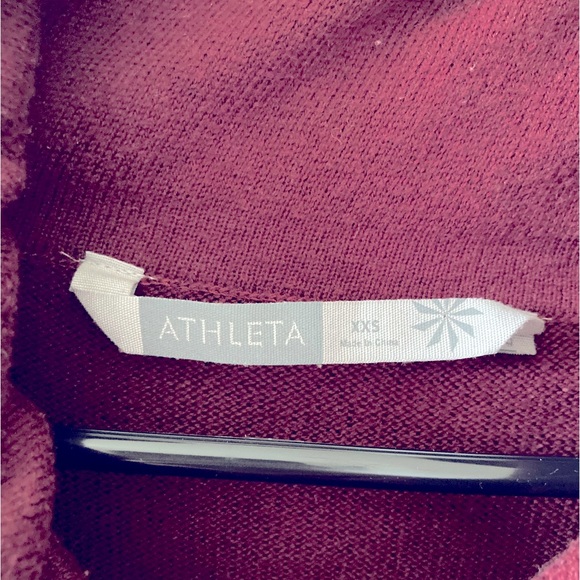 👑🐝 Deep red wine burgundy sweater dress with unique design by Athleta in XXS. - Picture 3 of 4